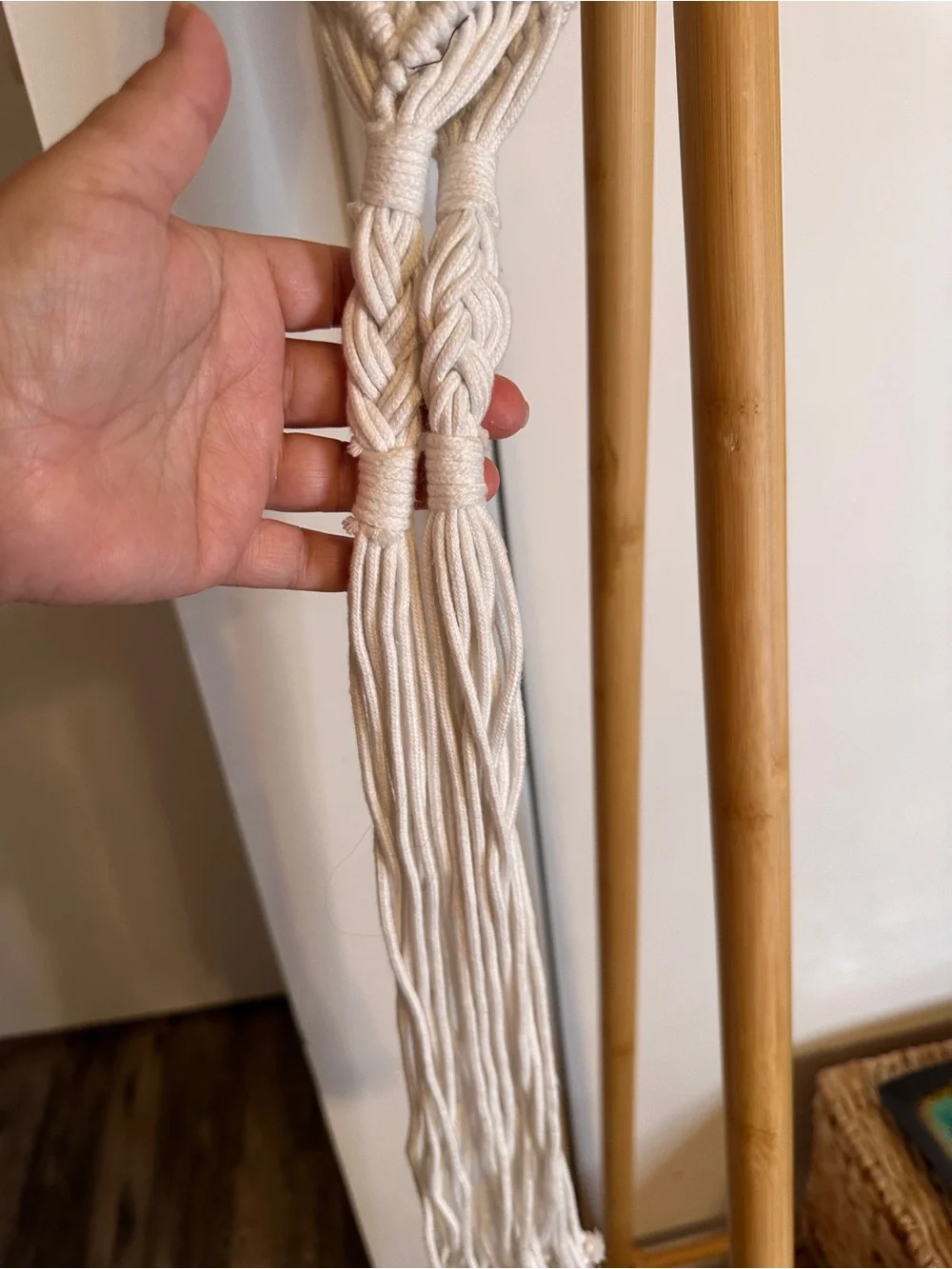 Boho‎ Macramé Belt in White